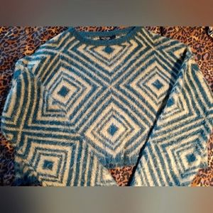 Geometric Nasty Gal fluffy sweater